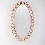 Hollywood Regency illuminated wall mirror 1960s Germany