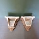 Early 20th Century French Plaster Wall Consoles In A Church Architectural Style