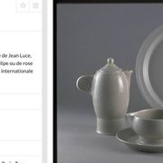Jean luce for villeroy & boch mettlach, rare art deco blue tea service c