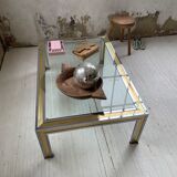Table basse chrome laiton