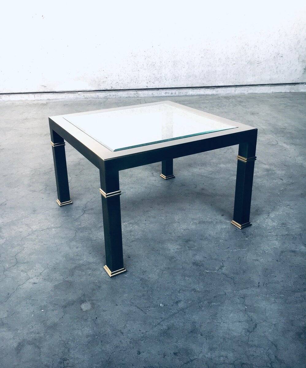 Vintage Postmodern Brushed Metal Coffee Table from Belgo Chrom / Dewulf Selection, 1980s