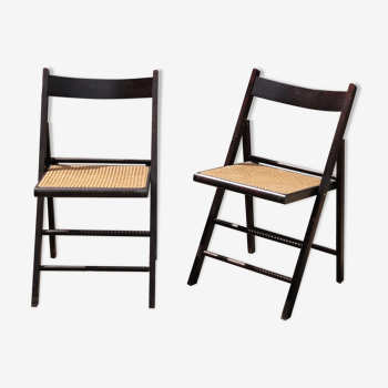 Folding chairs canage and wood