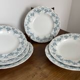 Set of 6 Maastricht earthenware soup plates, Clara model