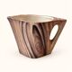 Ceramic jug imitating wood