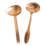Set of 2 silver-plated baby spoons