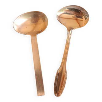 Set of 2 silver-plated baby spoons
