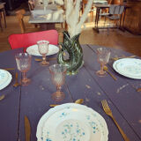 Set of Arcopal floral plates