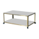 Table basse en laiton, verre et miroir 1970