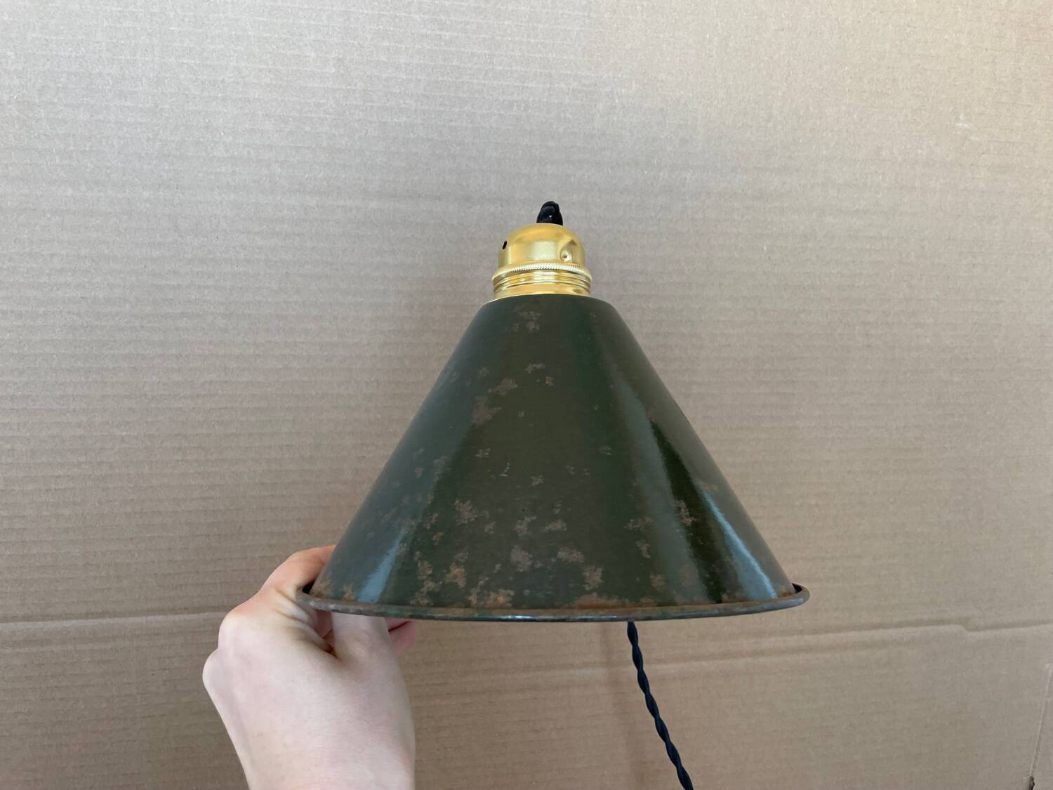 Old industrial pendant light