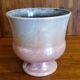 Strehla Germany Vintage Ceramic Iridescent Pink Flowerpot Vase