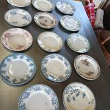 14 mismatched flat plates Terre de fer