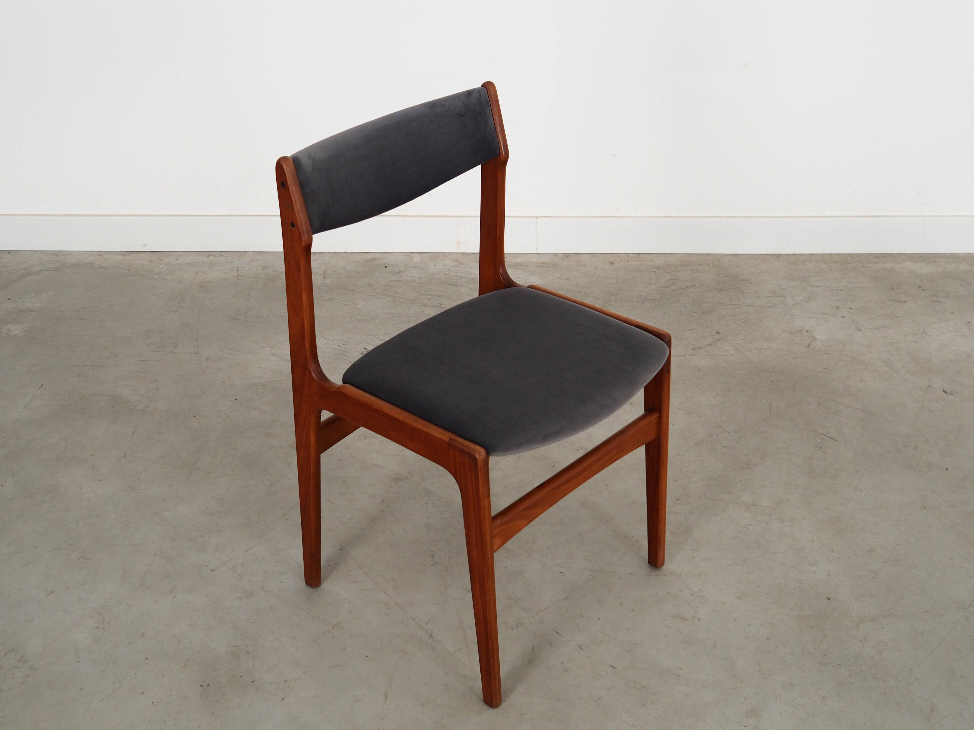Set of six teak chairs, Danish design, 1960s, production: Denmark
