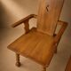 Paire fauteuils brutaliste chêne France Circa 1950