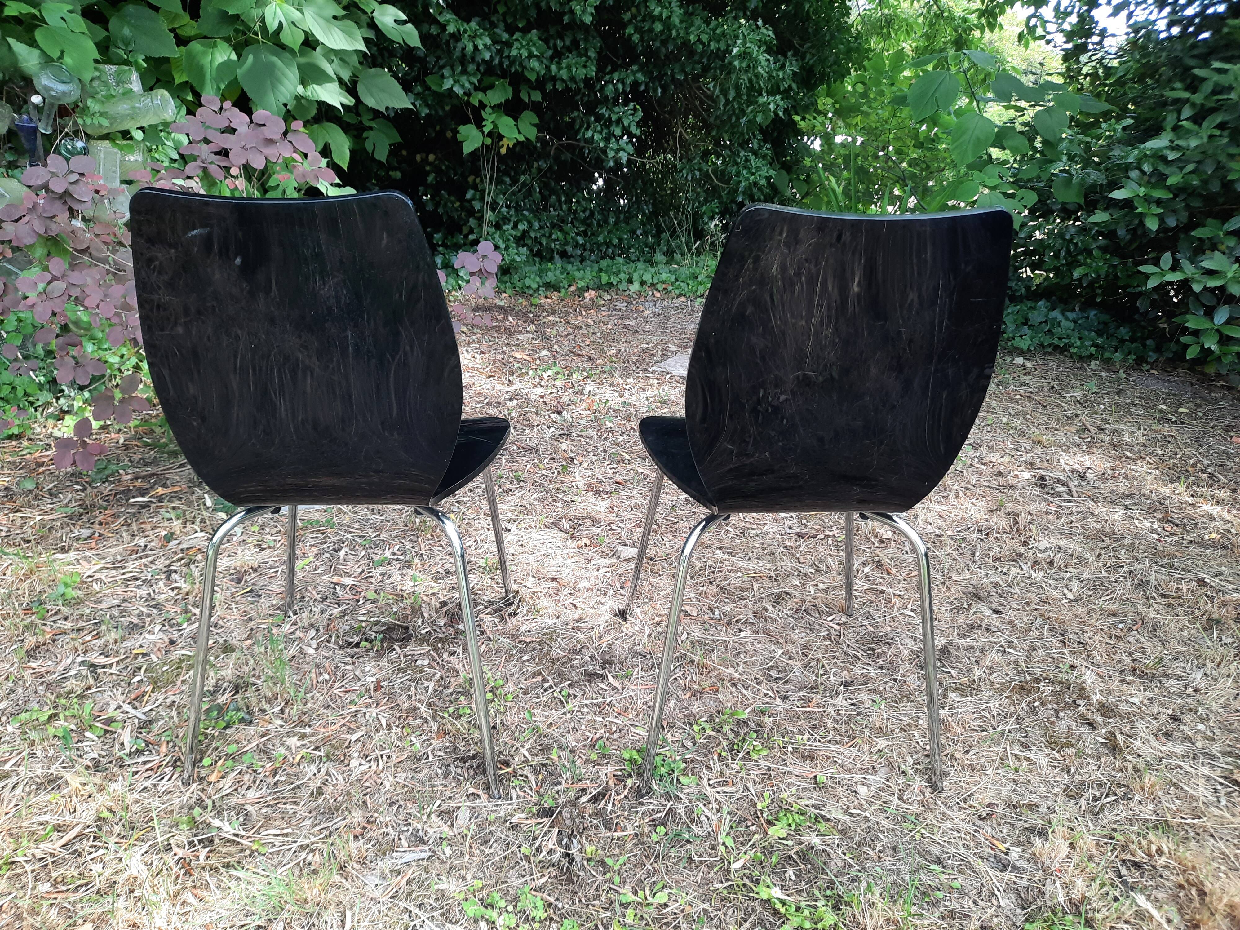 Lot de 2 chaises plexiglas vintage