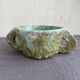 Stoneware bowl with handles, signed handmade ceramic.