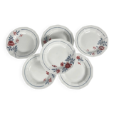 Set of 6 semi-deep plates Abeille d'or, St Amand, 20th century