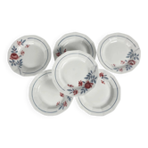 Set of 6 semi-deep plates Abeille d'or, St Amand, 20th century