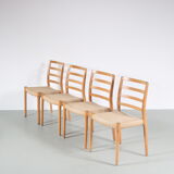 1970s Oak wooden dining set by Moller, Denmark