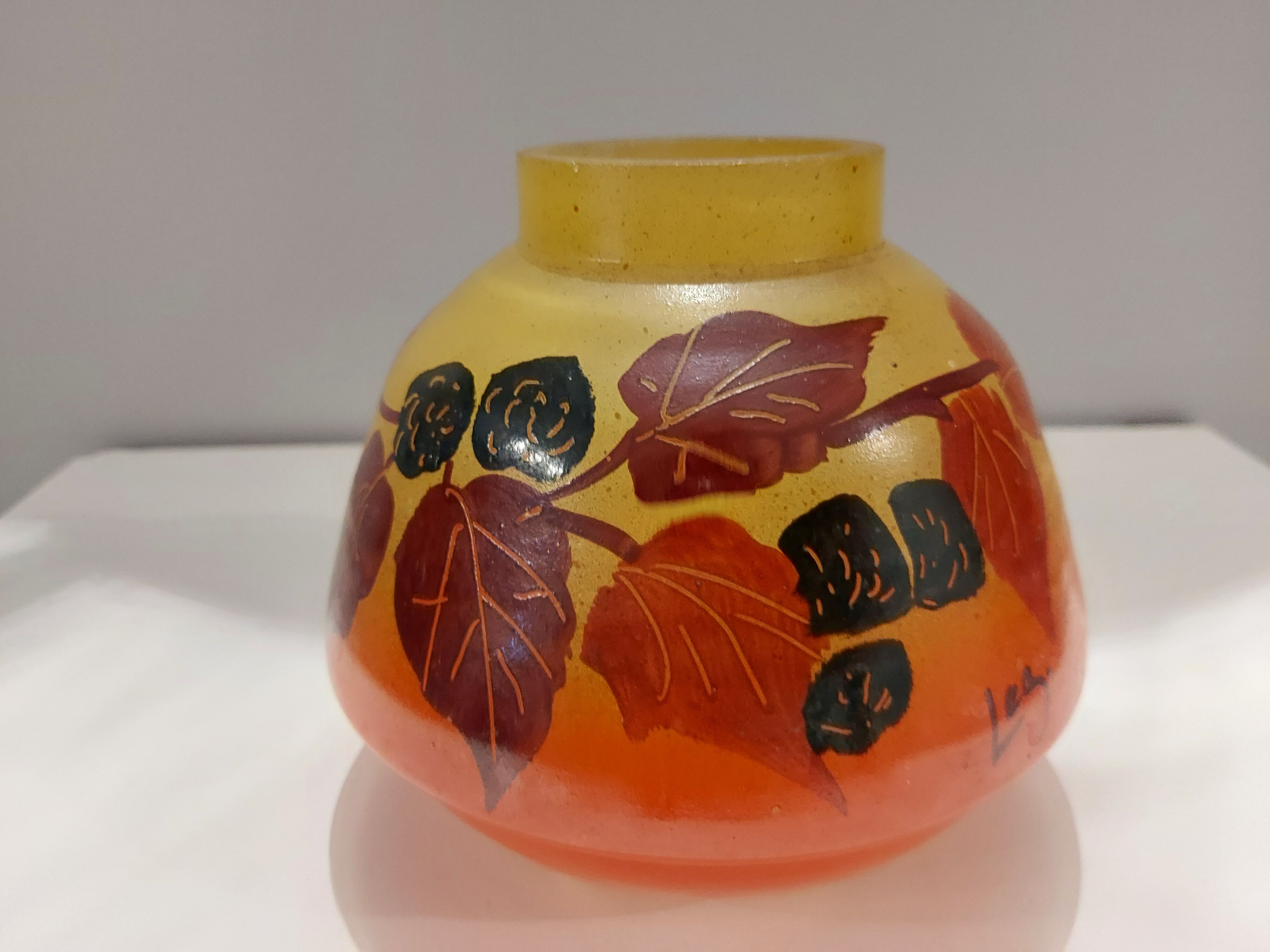 Glass vase art deco 1930