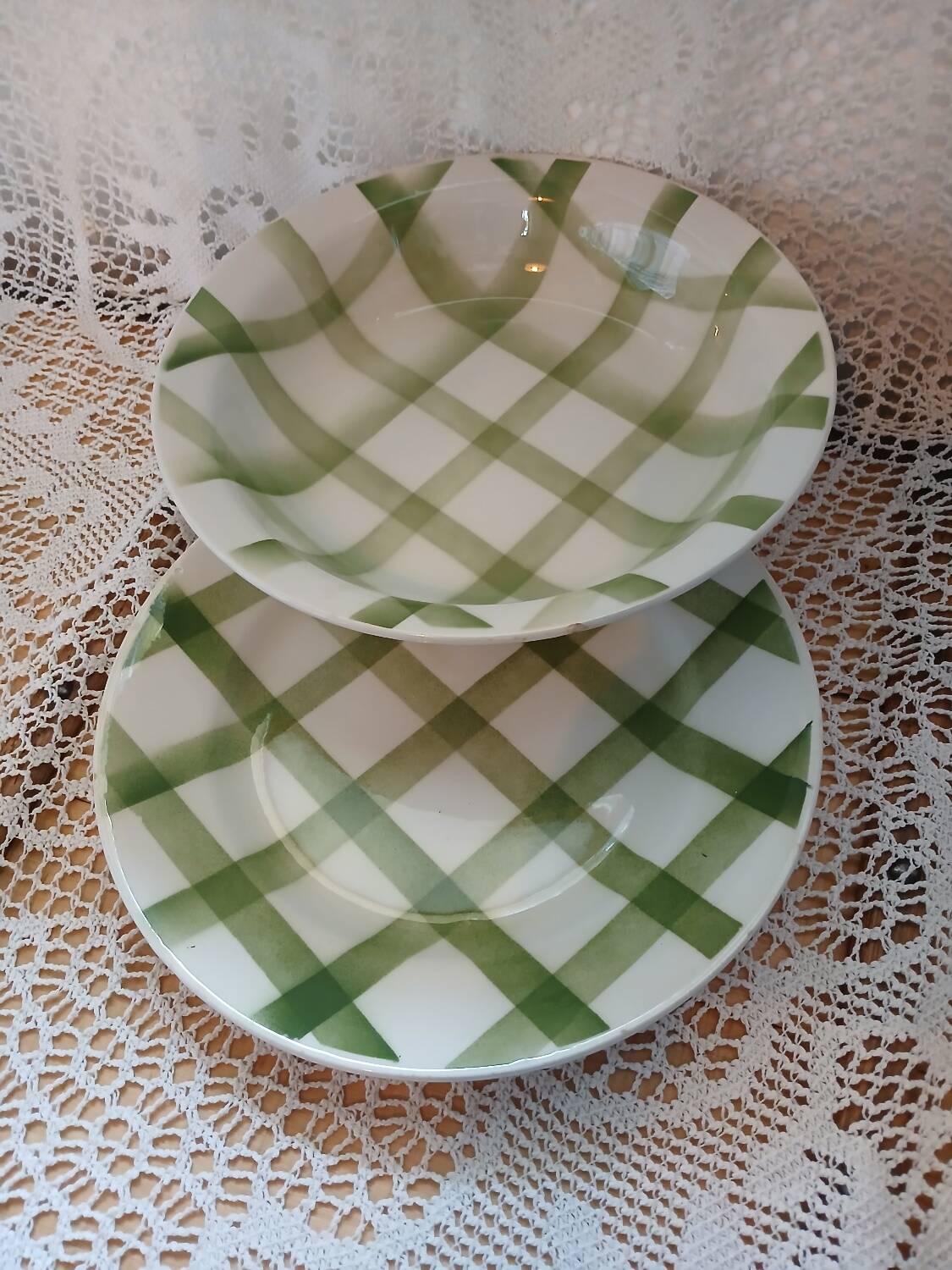 2 old Moulin des Loups dishes