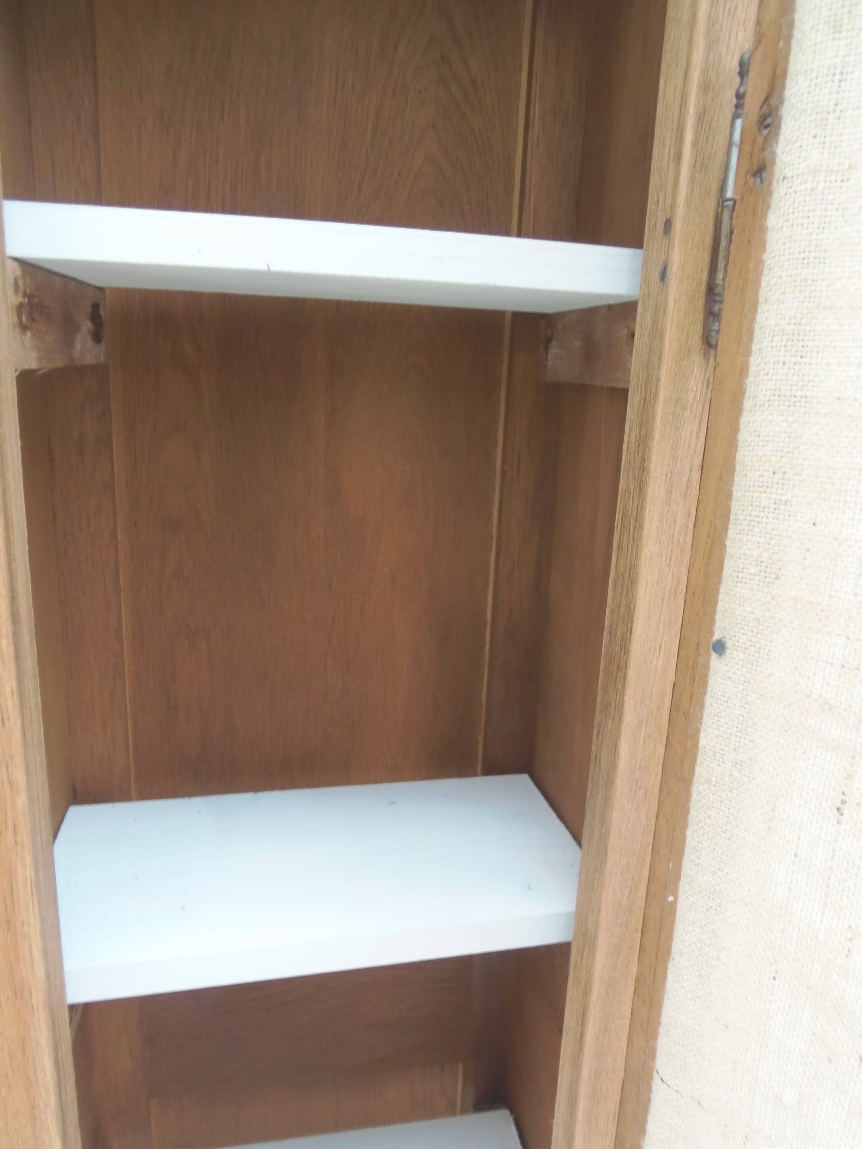 Small oak wardrobe with waxed finish