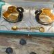 Hand-painted Porcelain Black Swan Salt Cellars Set in original box