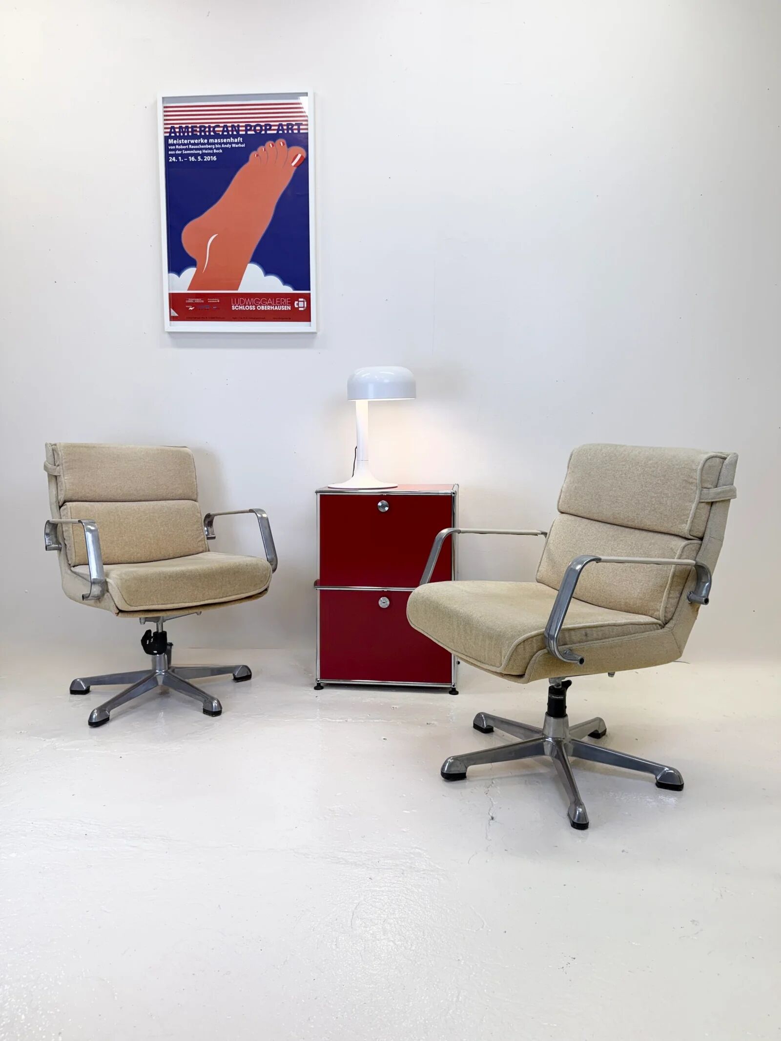 Eames "Ivory" armchair pair for Herman Miller – 1950s