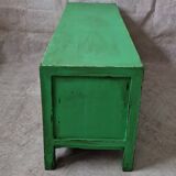 Small low buffet / TV cabinet in green patina