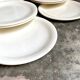 8 flat plates Sarreguemines in white earthenware