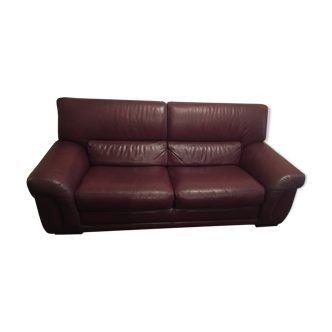 Canapé cuir rouge