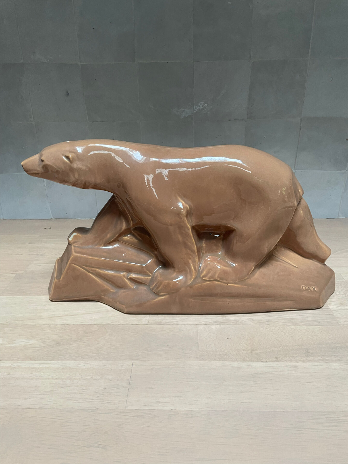 Art Deco polar bear statue