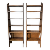 Pair of oak shelves