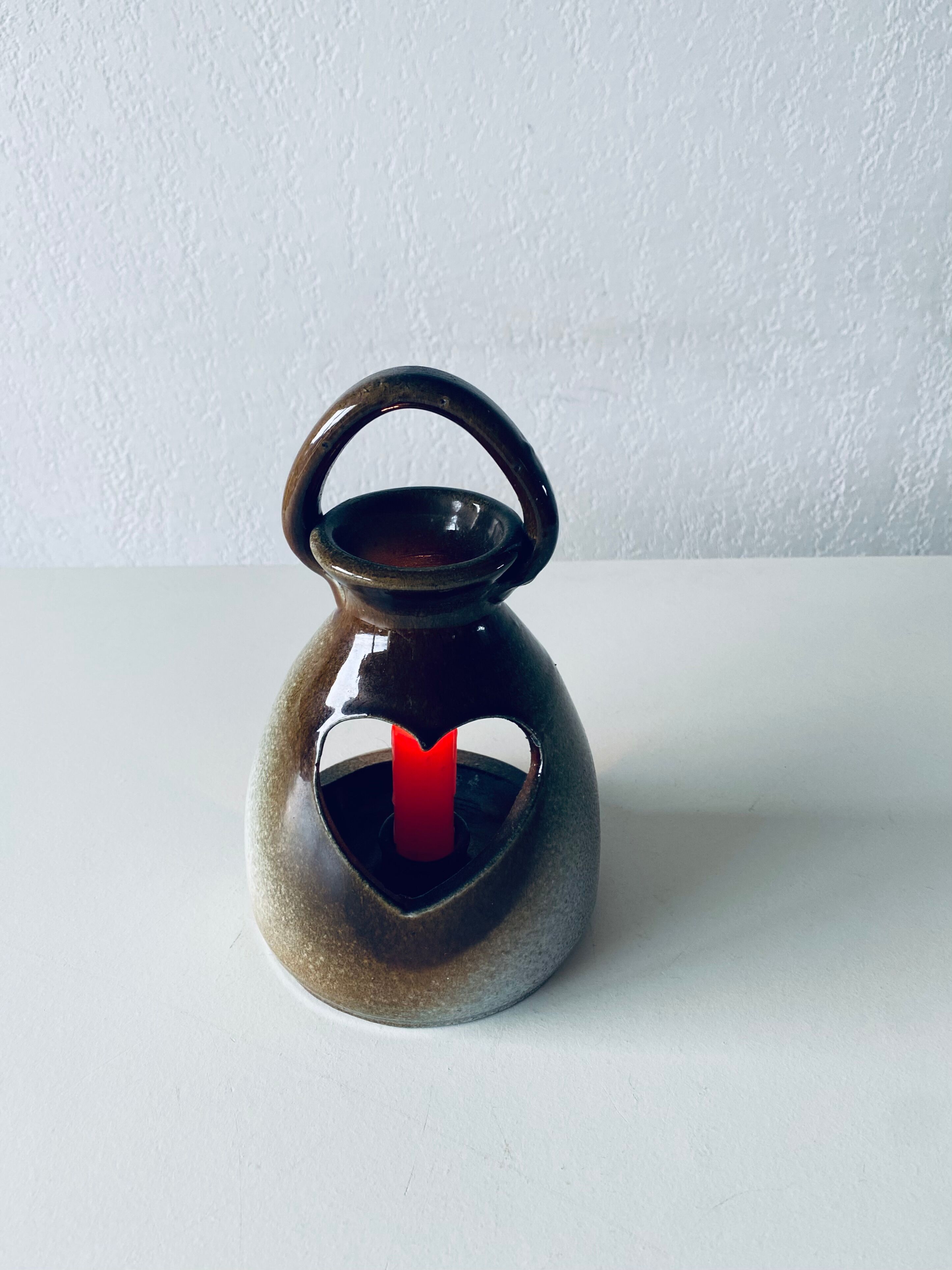 Vallauris glazed terracotta lantern