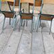 Lot five vintage school chairs