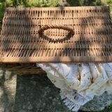 Vintage wicker trunk