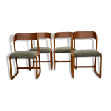 Set of 4 restored Baumann sled chairs