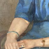 Signed portrait of a woman