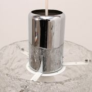 Very rare ice glass lamp produced by Egon Hillebrand, 1960 Germany.