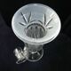 Pair of candlesticks or soliflores in Arques crystal Carthage model