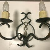 Pair of gilded metal wall sconces