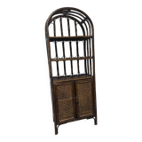 Rattan and cane shelf