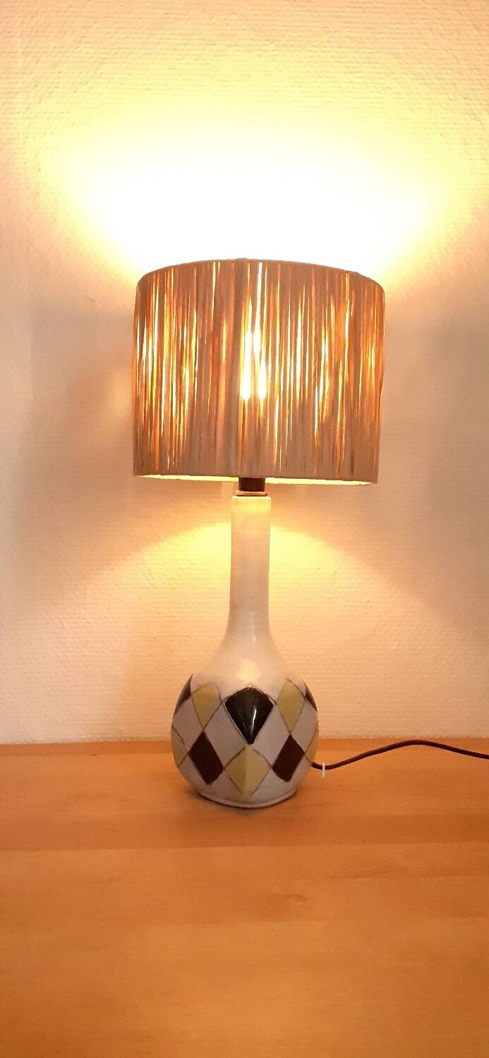 Lampe en céramique années 50