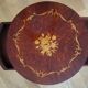 2 petites tables marquerie acajou
