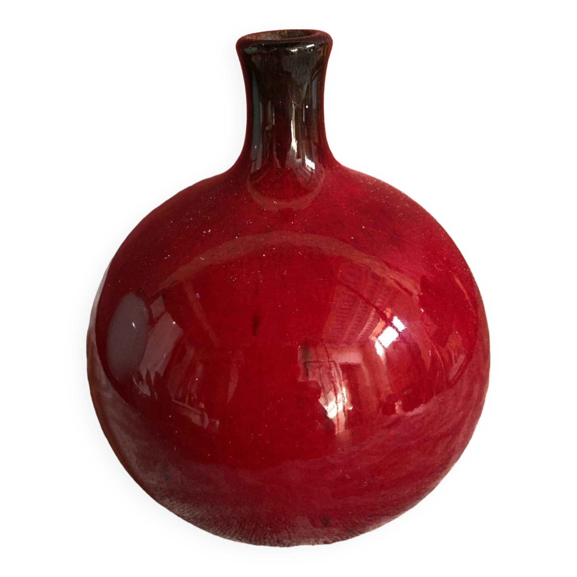 Vintage ceramic small neck ball vase