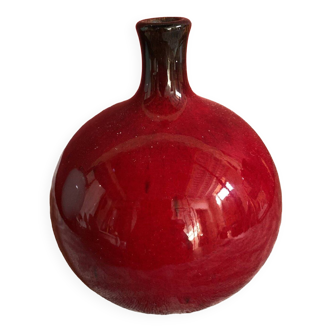 Vase boule à petit col vintage en céramique