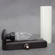 Czechoslovak Art Deco Bakelite Tubular Wall Light with Milk Glass, 1940s