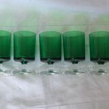 Set of 5 wine glasses Luminarc Arcoroc year 1970