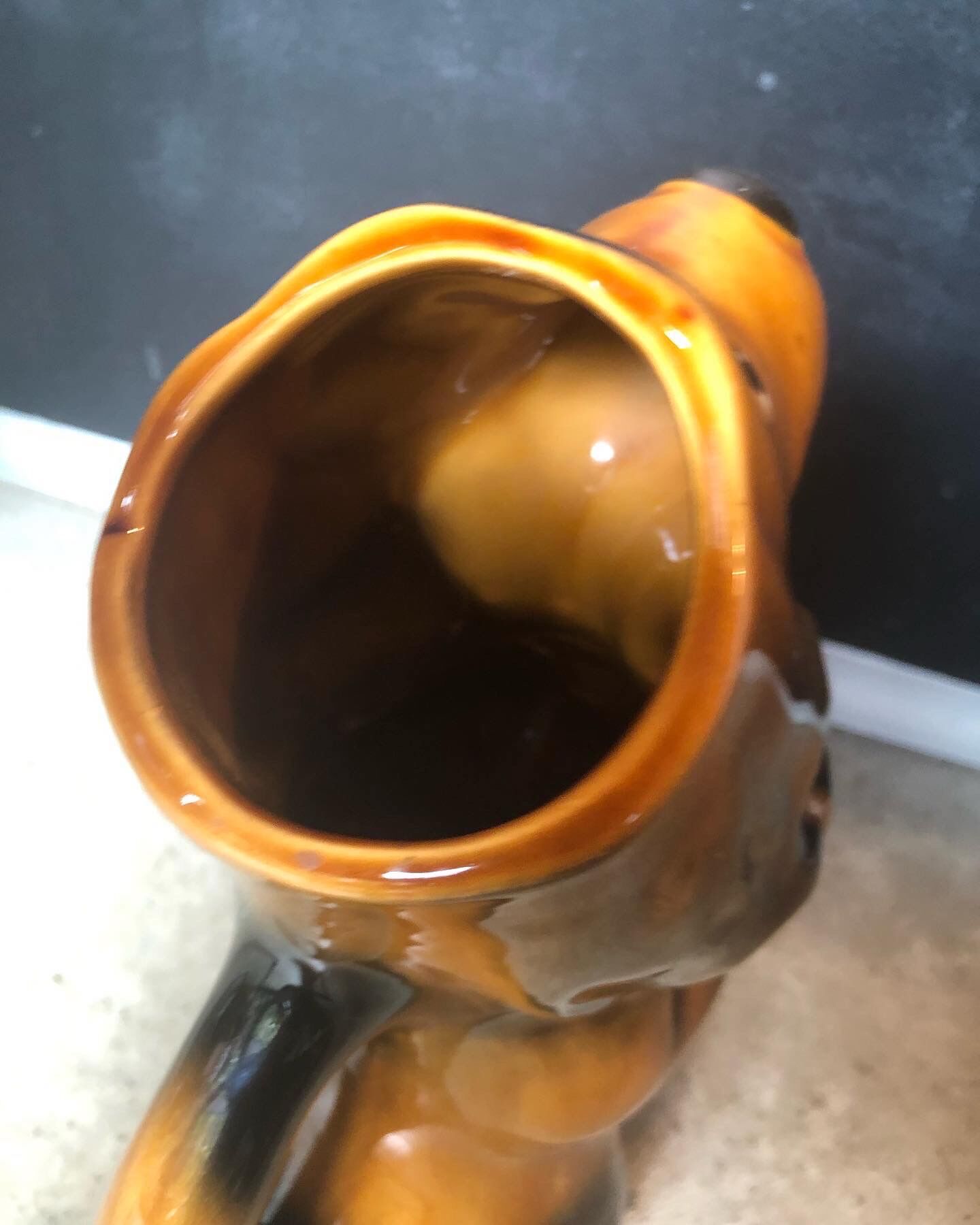 Ceramic dog pitcher
