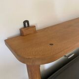 Wall-mounted coat rack with vintage hooks