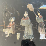 Carved wooden coffee table, Chinese craftsmanship.